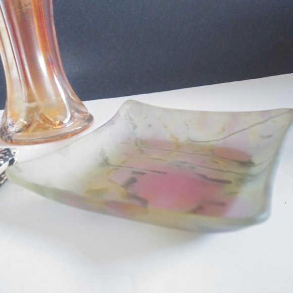 Rueven Art Glass Square Trinket Dish - Picture 3 of 9